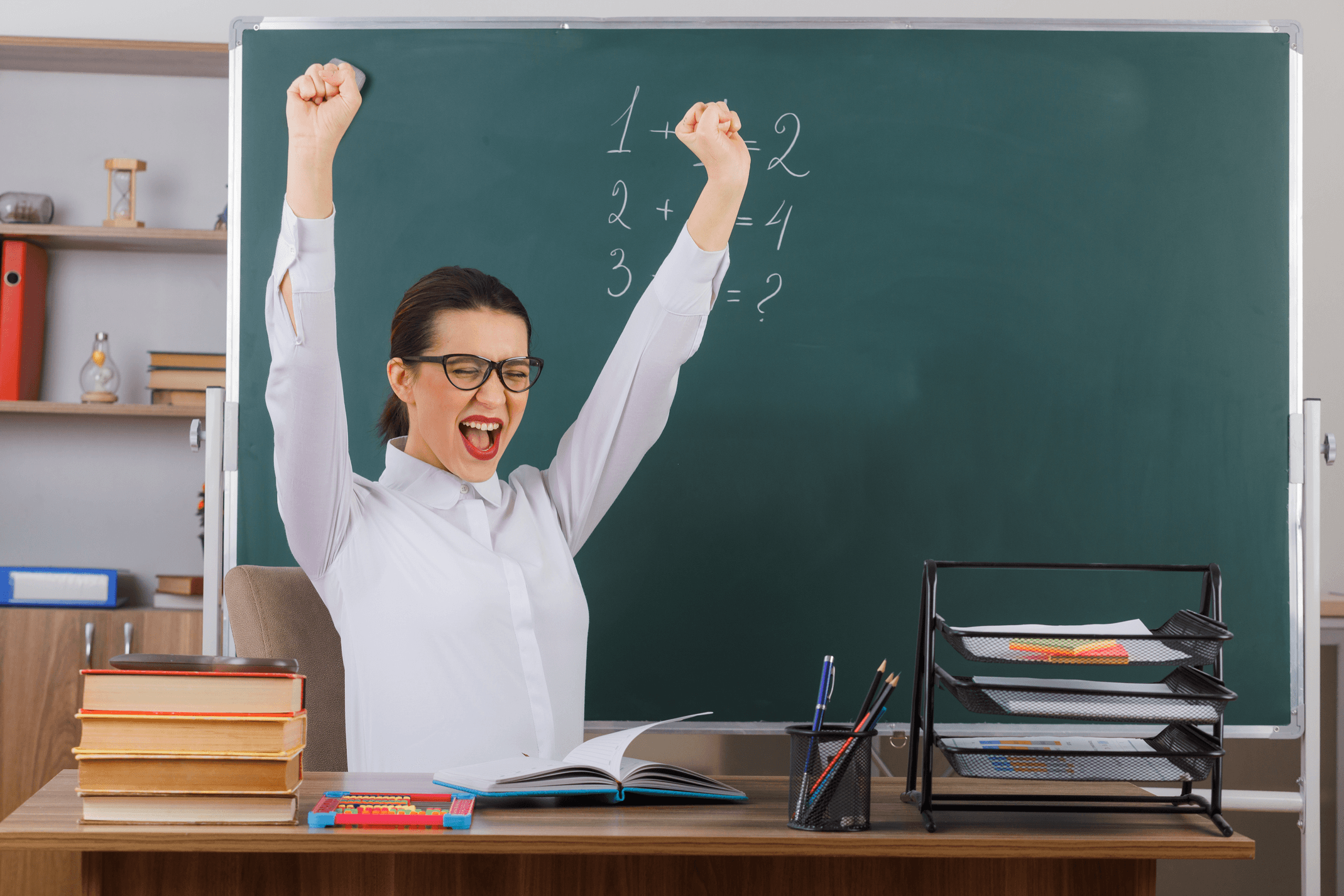 Teacher reviewing AI grading feedback